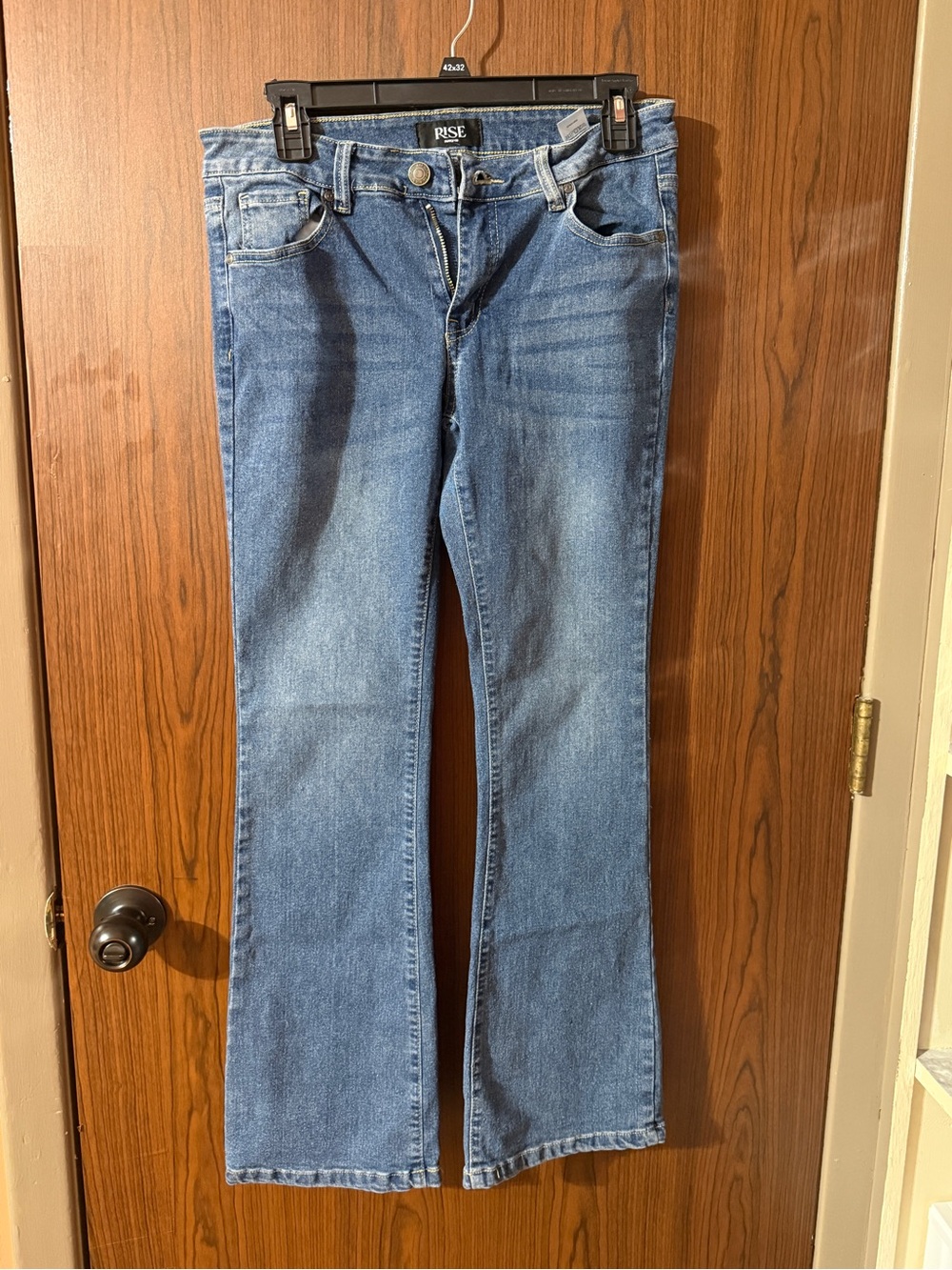 Light Blue Flare Jeans — Mid- Wide Leg